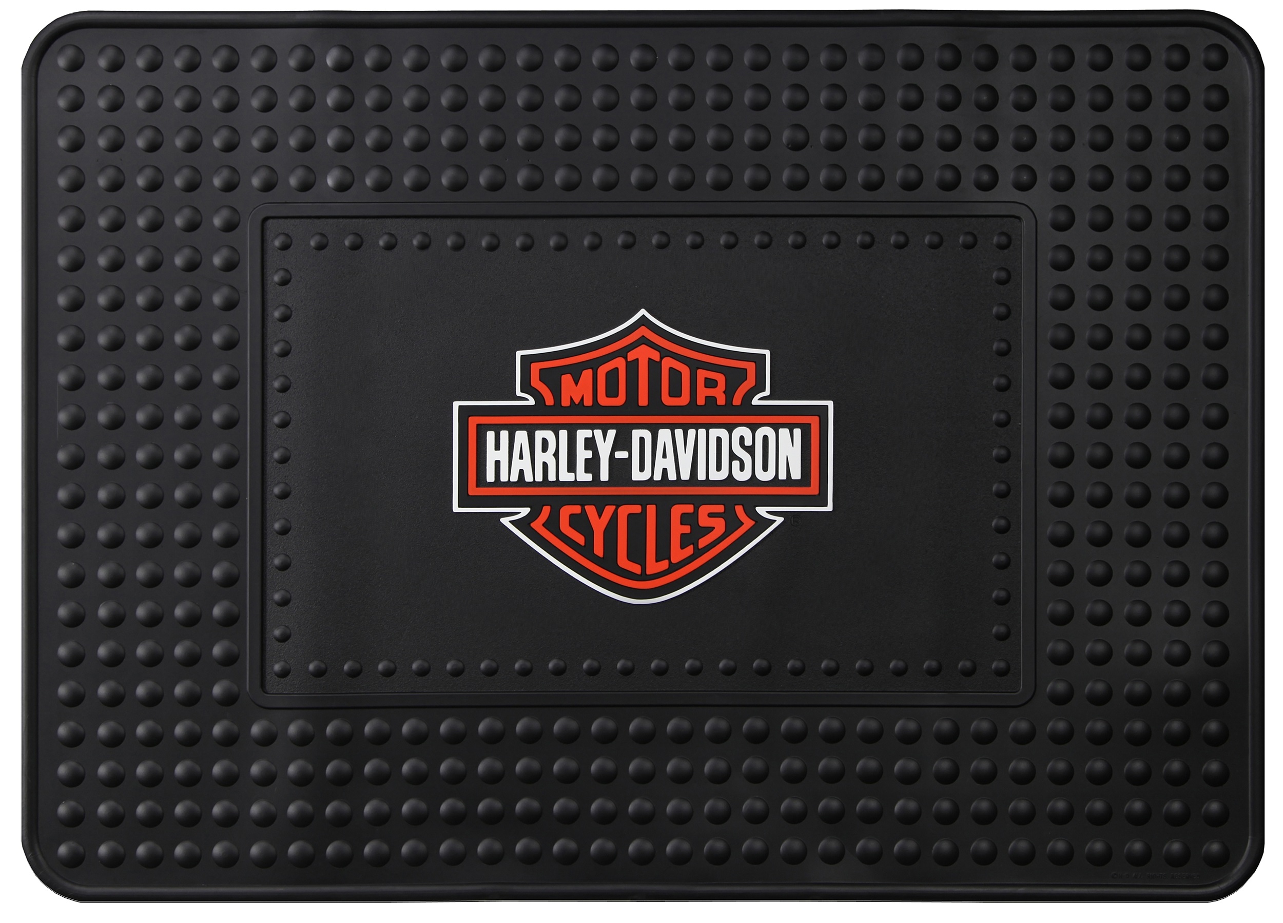 Cargo Mat - Orange/ White Bar & Shield