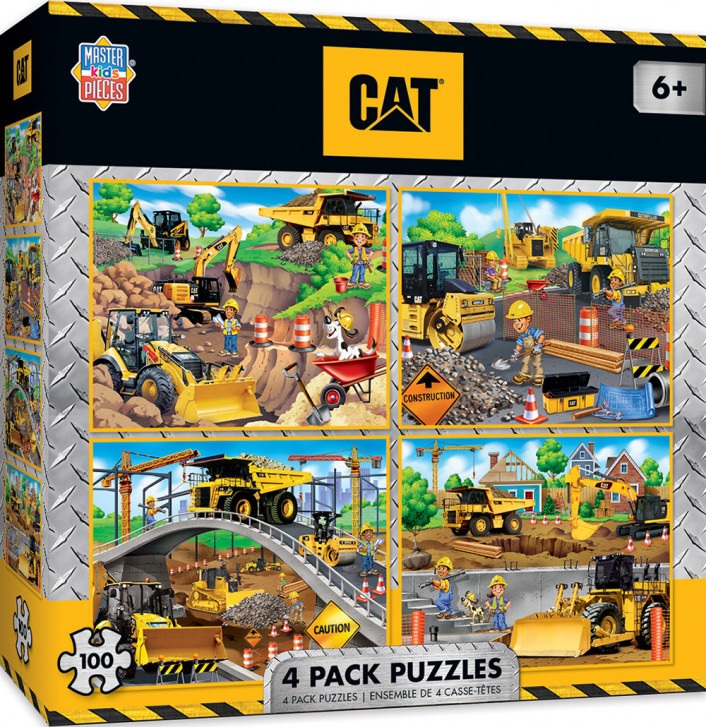 Caterpillar Puzzle 4 Pack 100pc 11847
