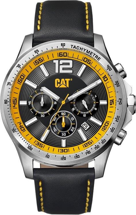 Boston Chrono Black/ Yellow - Leather